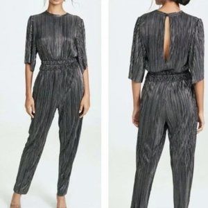 IRO Chimbote pleated metallic jumpsuit NWT